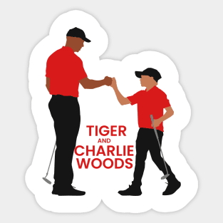 Tiger and Charlie Woods Sticker